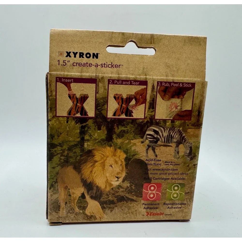 Xyron Create-a-Sticker‎ 1.5 Inch Machine Zebra Print Permanent Adhesive New